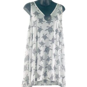 India Boutique Black and White Turtle Pattern Swim Coverup